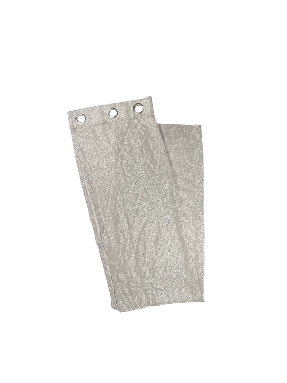 1 Single Silver Curtain Panel Metallic Drape With Grommets 84 Sheer Gray Shimmer